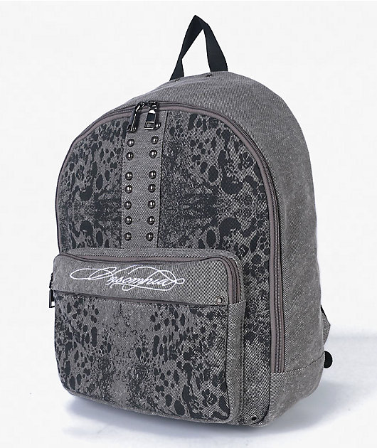 Insomnia Visuals Denim Cheetah Grey Backpack