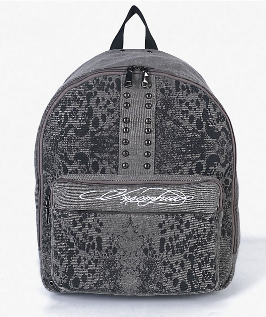 Insomnia Visuals Denim Cheetah Grey Backpack