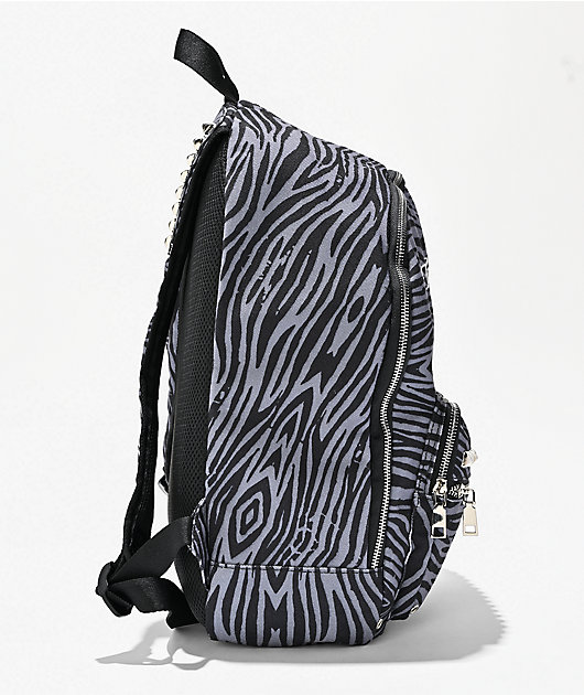 Insomnia Visuals Denim Tiger Grey Backpack
