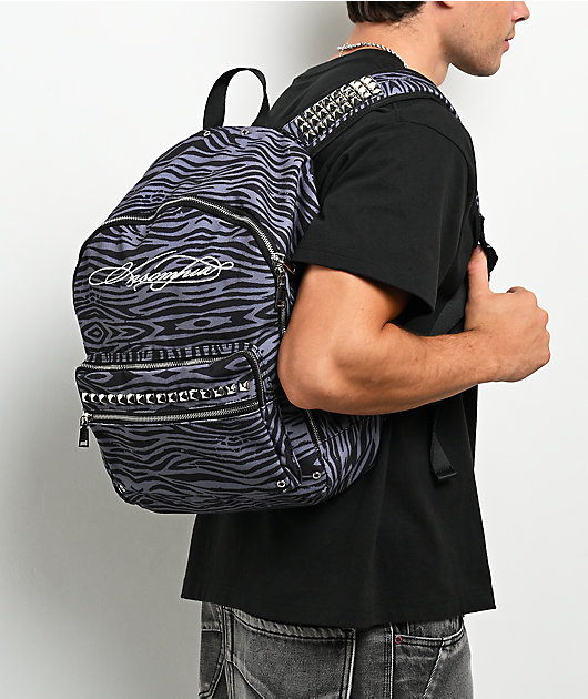 Insomnia Visuals Denim Tiger Grey Backpack
