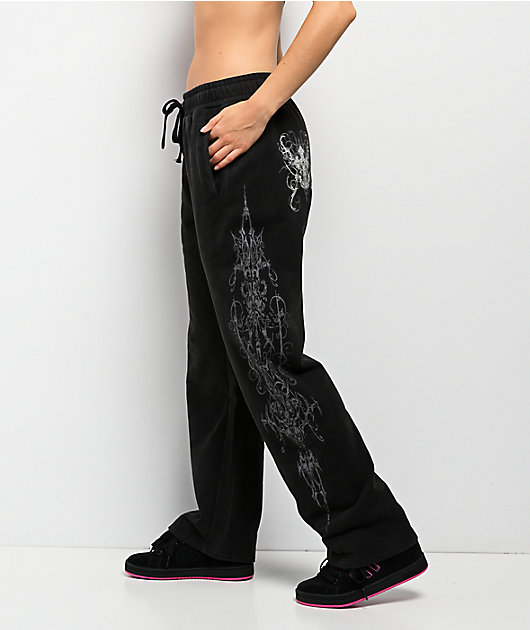insomnia  Insomnia Visuals Double Cross Black Sweatpants | Zumiez