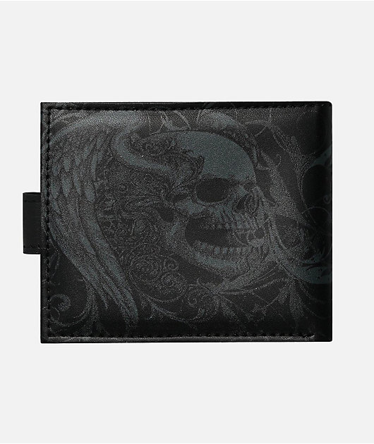 Insomnia Visuals Double Skull Black Wallet