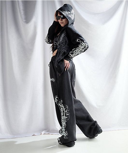 Insomnia Visuals Eternal Black Wash Sweatpants