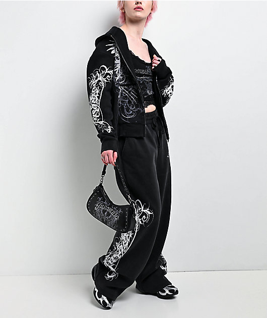 Insomnia Visuals Eternal Black Wash Sweatpants