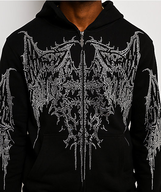 Insomnia Visuals Gargoyle Black Zip Hoodie