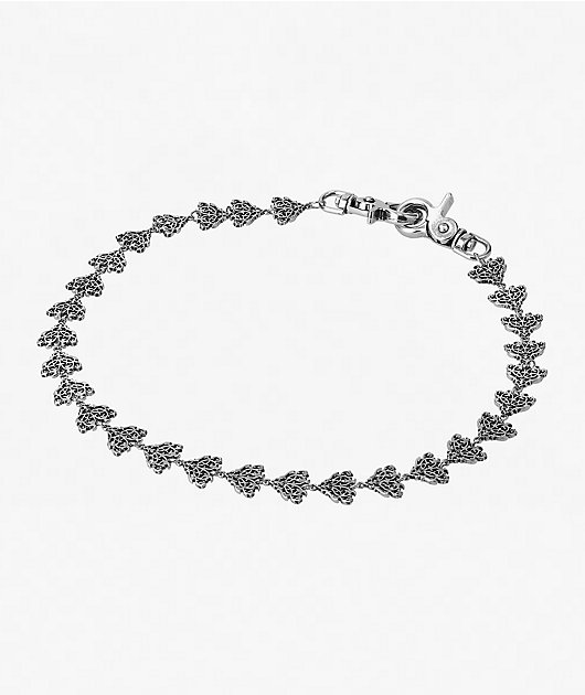 Insomnia Visuals Heart Motif Silver Pocket Chain