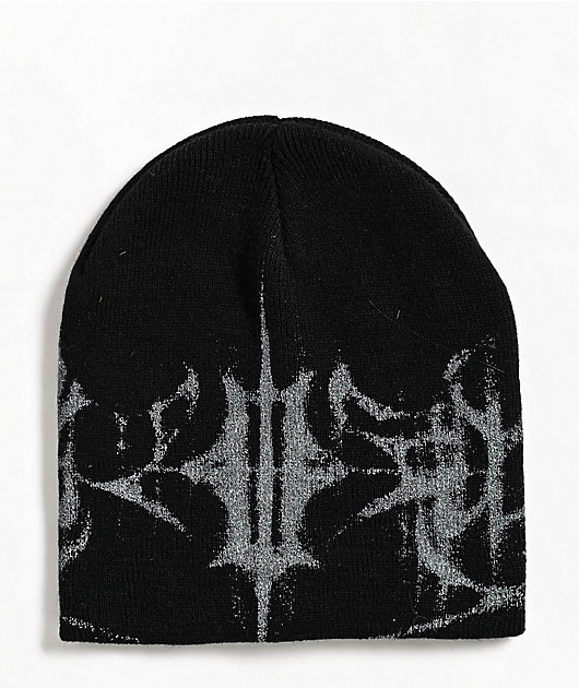 Insomnia Visuals IV Glitch Logo Black Beanie