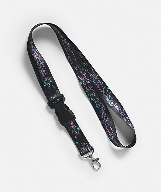 Insomnia Visuals Roses Black Lanyard