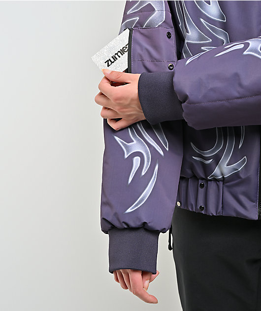 Insomnia Visuals Sigil Faux Fur Purple Snowboard Jacket