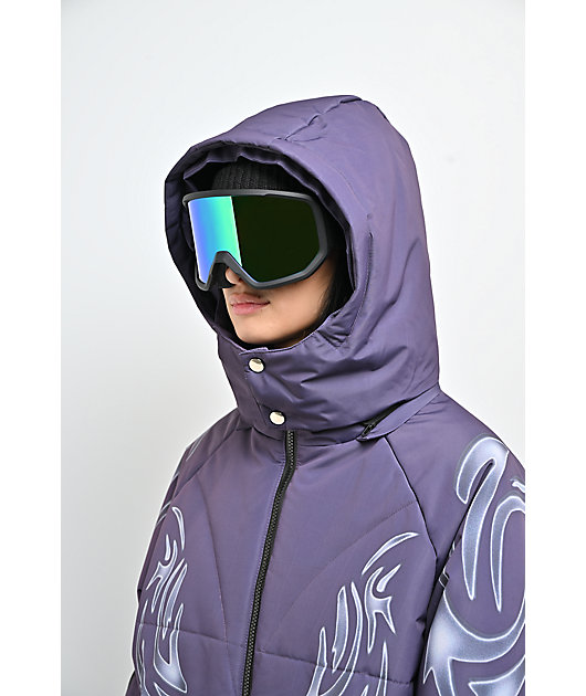 Insomnia Visuals Sigil Faux Fur Purple Snowboard Jacket