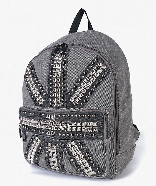 Insomnia Visuals Studded Flag Grey Backpack