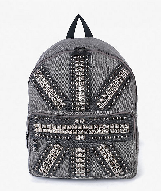 Insomnia Visuals Studded Flag Grey Backpack