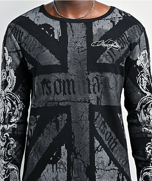 Insomnia Visuals Union Black Thermal Long Sleeve T-Shirt