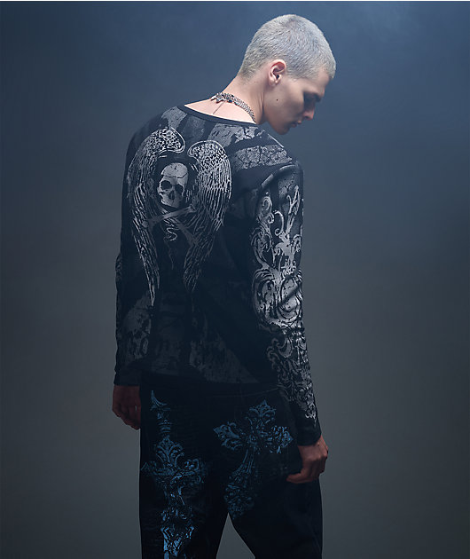 Insomnia Visuals Union Black Thermal Long Sleeve T-Shirt