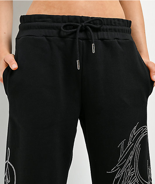 Insomnia Visuals Winged Cross Black Sweatpants