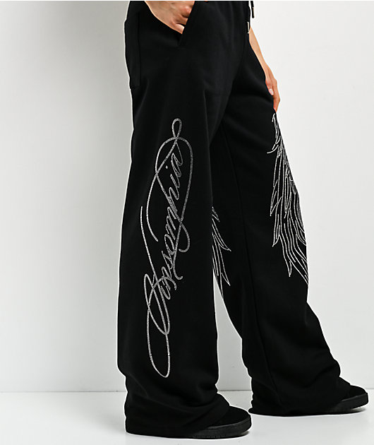 Insomnia Visuals Winged Cross Black Sweatpants