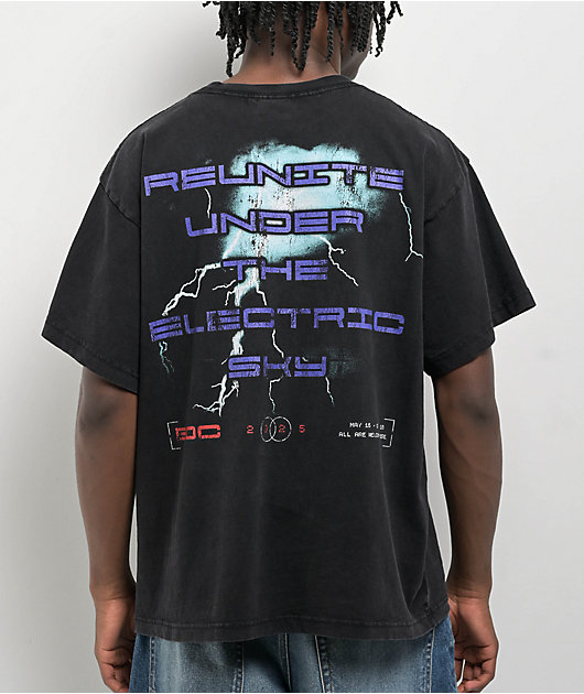 Insomniac EDC LV Electric Reunion Washed Black T-Shirt