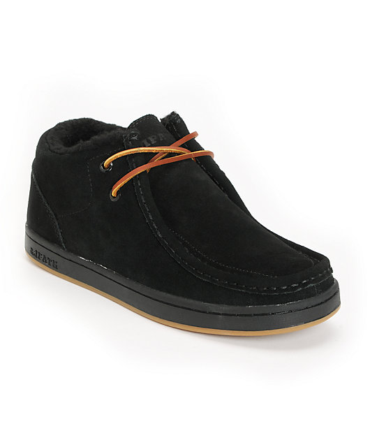 Ipath Cat Shearling Black Suede Shoes 