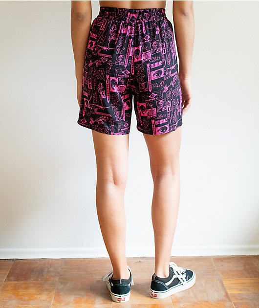 Brown & Pink Designer Mesh Shorts – ProjectPristine