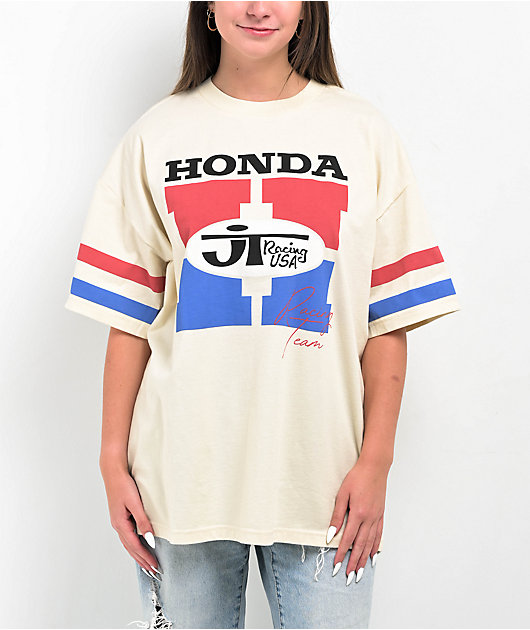 JT Racing x Honda Team Beige T-Shirt | Zumiez