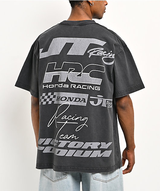 JT Racing x Honda Vintage Black T-Shirt | Zumiez
