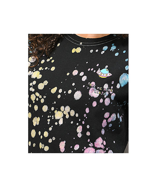 JV By Jac Vanek Take Me Home Black Tie Dye T-Shirt