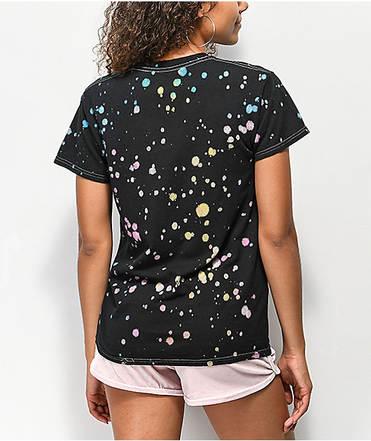 JV By Jac Vanek Take Me Home Black Tie Dye T-Shirt
