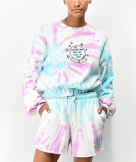 JV by Jac Vanek Crystal Ball Tie Dye Crewneck Sweatshirt | Zumiez