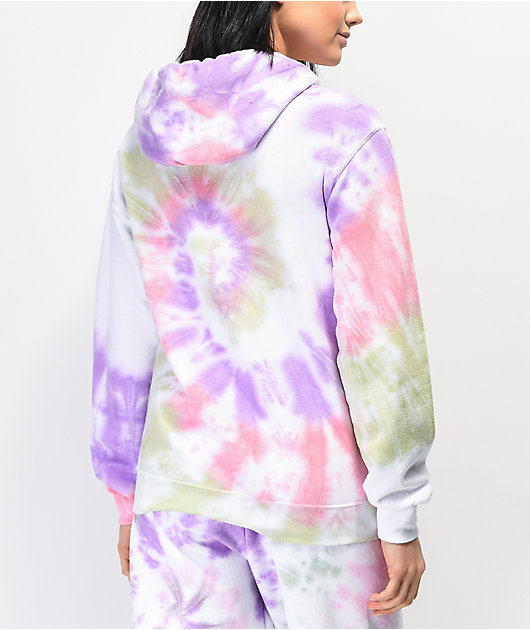 Powder Hoodie Pink Tie Dye Pink with Blue Tie Dye (Cotton Candy detail) / Jackson Hole / S