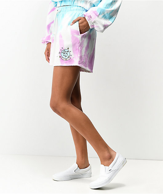 JV by Jac Vanek Crystal Ball Tie Dye Sweat Shorts