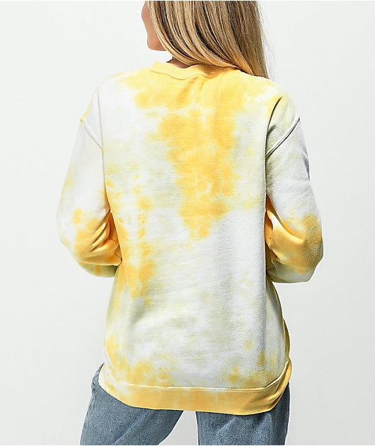 JV by Jac Vanek Don't Bother Orange Tie Dye Crewneck