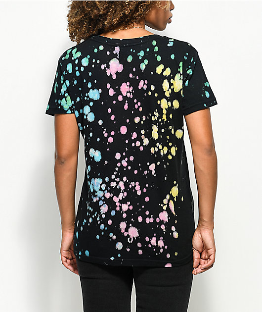 JV by Jac Vanek Humans Idiots Splatter Black T-Shirt