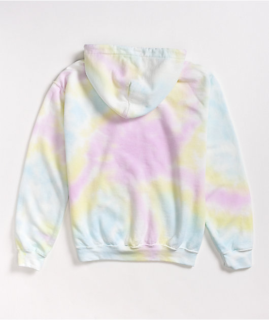 purple and yellow tie dye sweatshirt