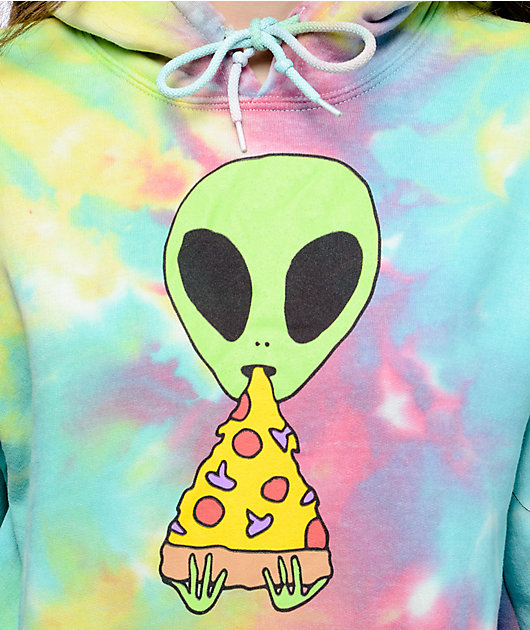 JV by Jac Vanek Pizza Nerd Tie Dye Hoodie