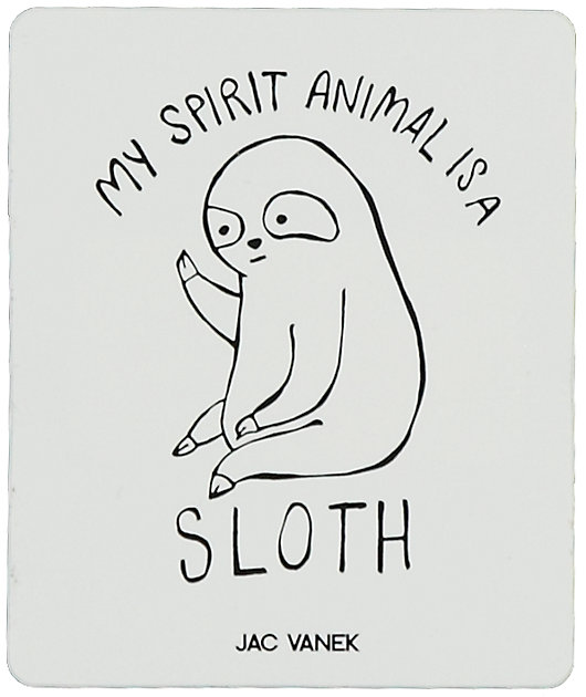 JV by Jac Vanek Spirit Sloth pegatina