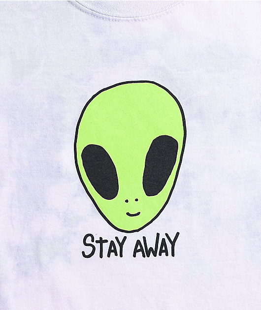JV by Jac Vanek Stay Away Purple Tie Dye T-Shirt
