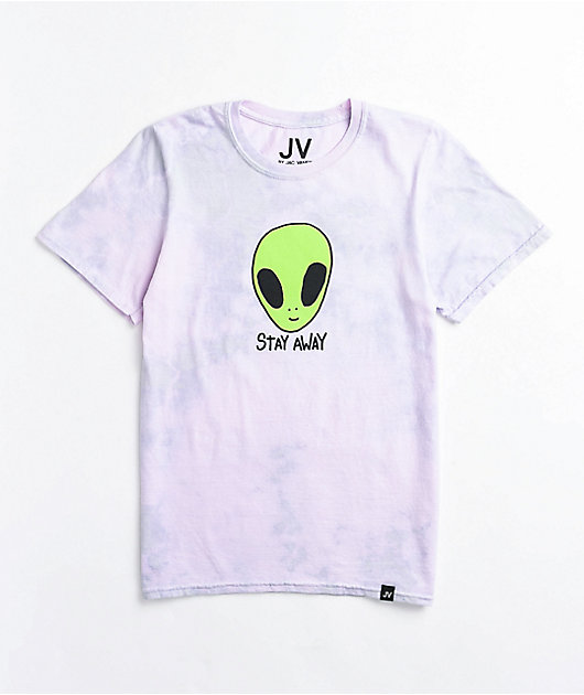JV by Jac Vanek Stay Away Purple Tie Dye T-Shirt