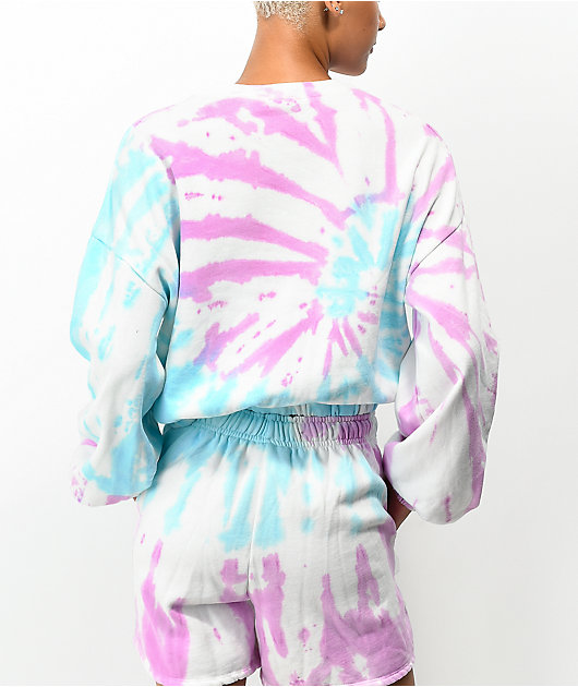 JV by Jac Vanek Sudadera Crystal Ball Tie Dye cuello redondo