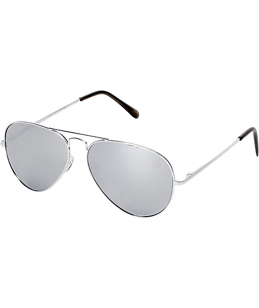 Jack Martin Aviator Silver Sunglasses