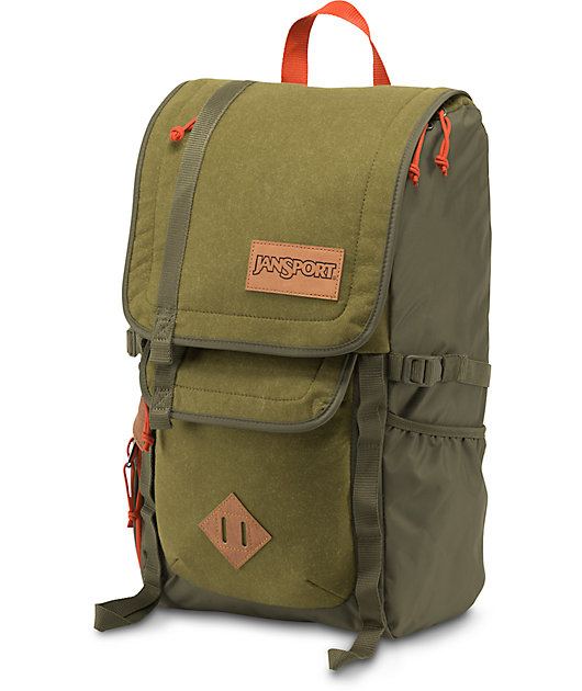 army green jansport backpack