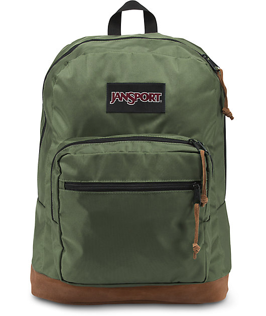 muted green jansport backpack