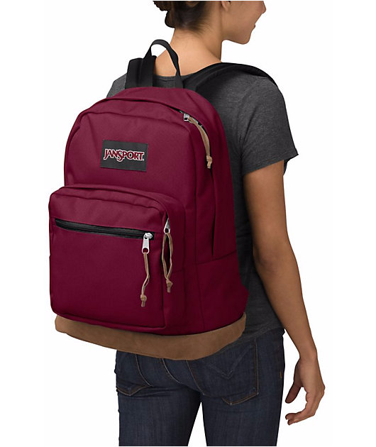 jansport burgundy backpack