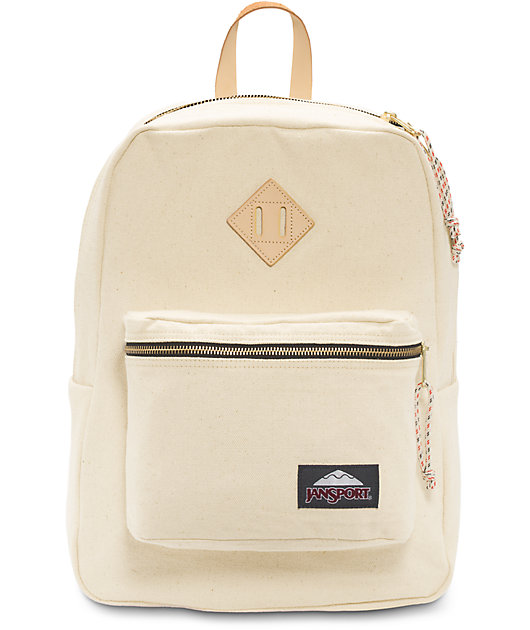 natural canvas backpack