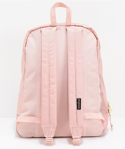 jansport super fx rose smoke & gold backpack