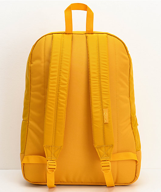 mustard yellow jansport backpack