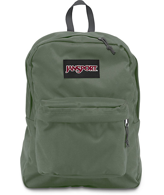 jansport superbreak backpack muted green