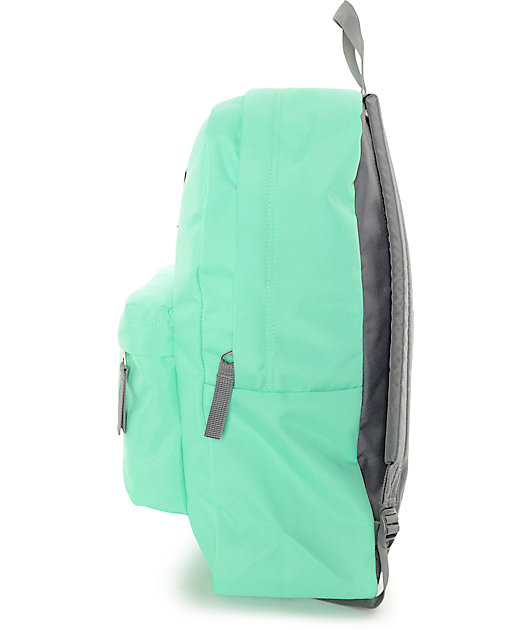 seafoam green jansport backpack