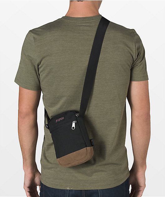 JanSport Weekender Black & Tan Shoulder Bag