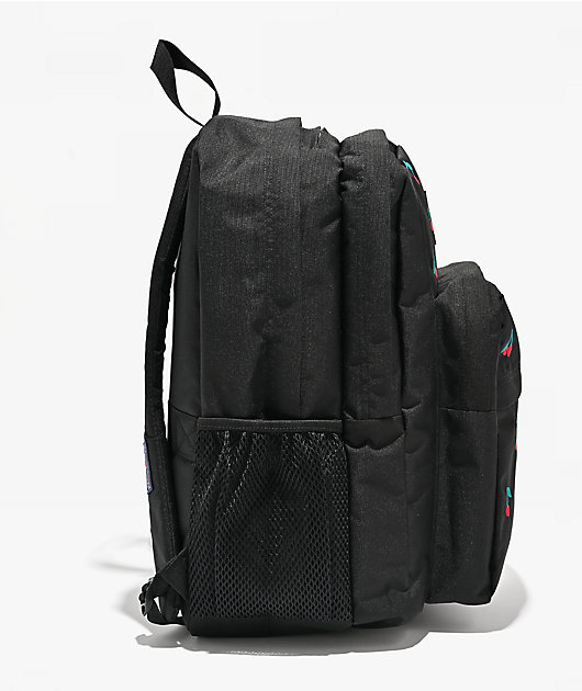 Jansport Big Plans Embroidered Cherry Black Backpack