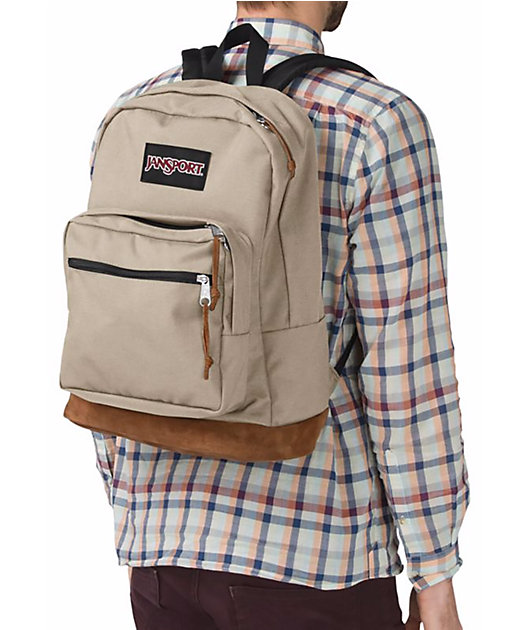 mochila jansport beige